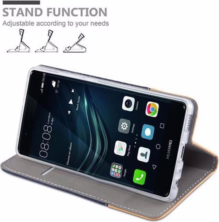 Produktbild Cadorabo Book Jeans Optik Cover (Huawei P9)