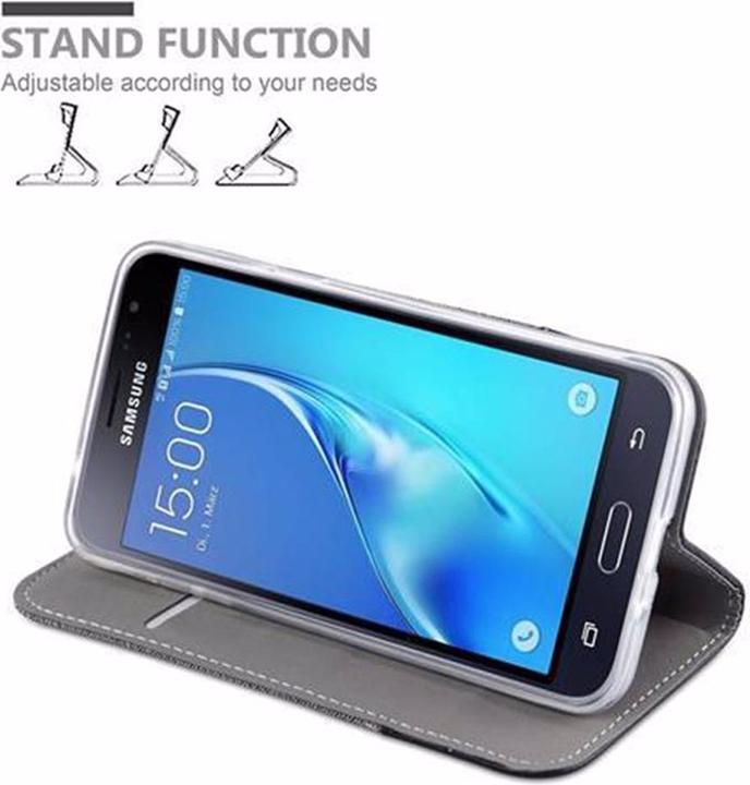 Produktbild Cadorabo Book Jeans Optik Cover (Samsung Galaxy J3 (2016))