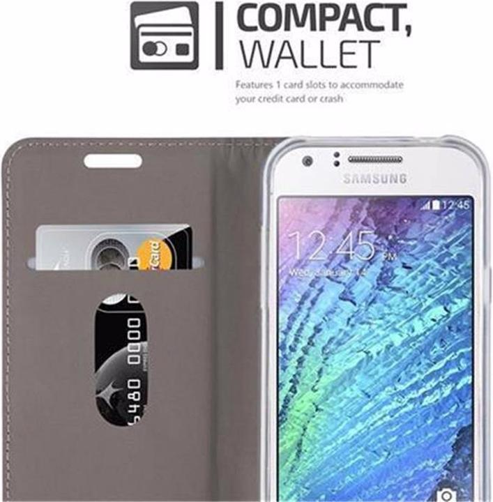 Produktbild Cadorabo Book Jeans Optik Cover (Samsung Galaxy J1)