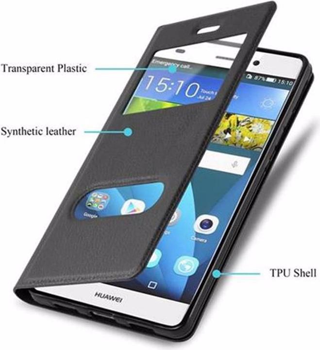 Produktbild Cadorabo Book mit View Doppelfenster Cover (Huawei P8 Lite)