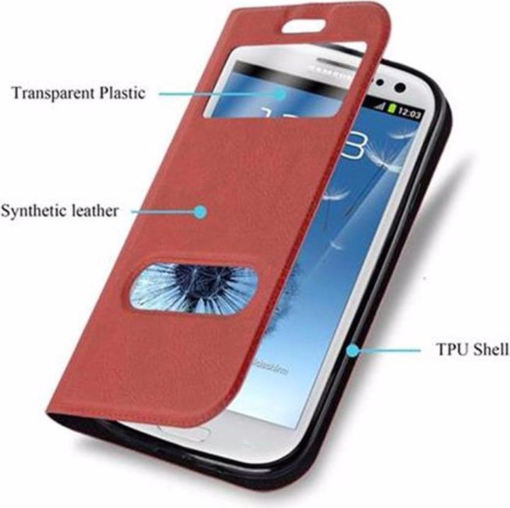 Produktbild Cadorabo Book mit View Doppelfenster Cover (Samsung Galaxy S3)