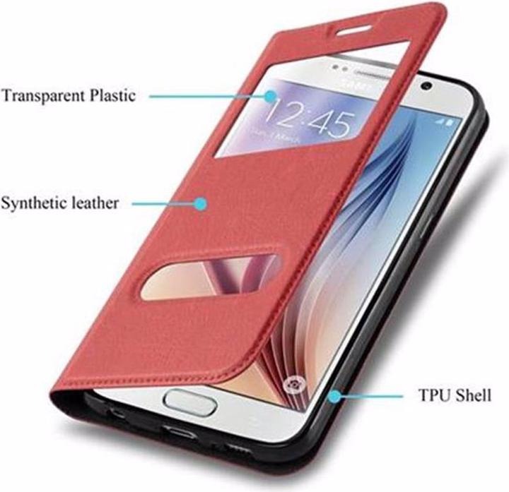 Produktbild Cadorabo Book mit View Doppelfenster Cover (Samsung Galaxy S6)