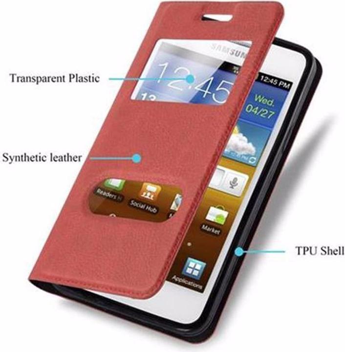 Produktbild Cadorabo Book mit View Doppelfenster Cover (Samsung Galaxy S2 Plus, Samsung Galaxy S2)