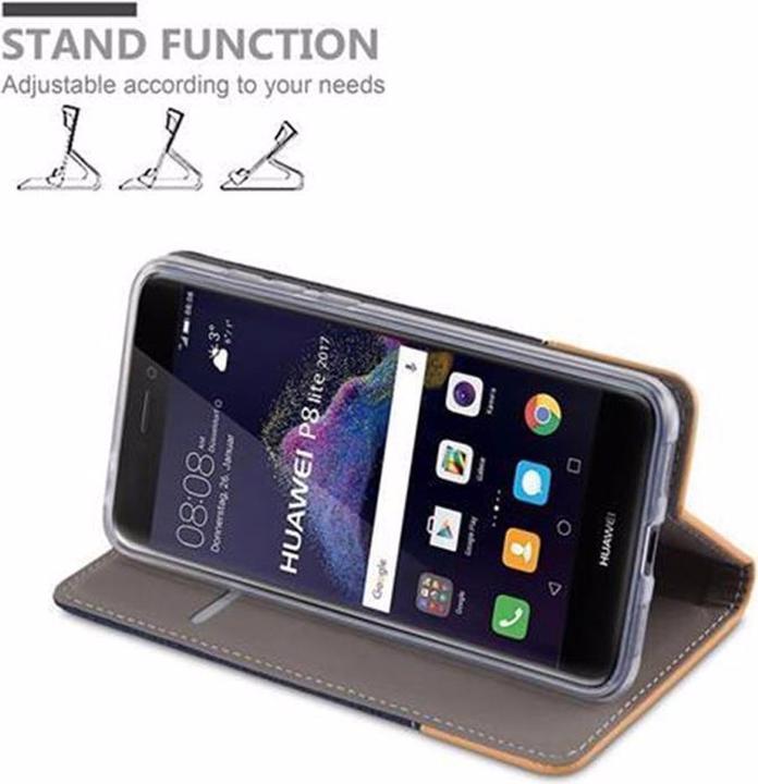 Produktbild Cadorabo Book Jeans Optik Cover (Huawei P8 Lite (2017))