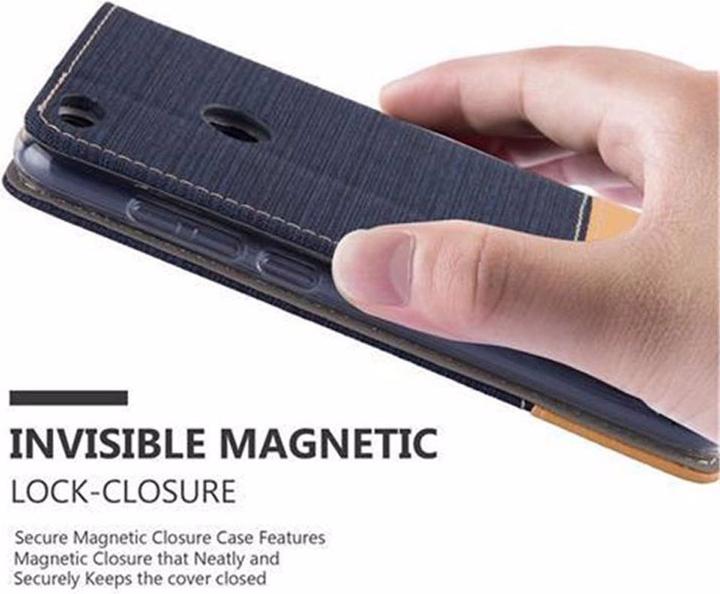 Produktbild Cadorabo Book Jeans Optik Cover (Huawei P8 Lite (2017))