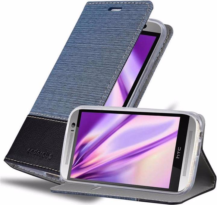 Produktbild Cadorabo Book Jeans Optik Cover (HTC One M8)