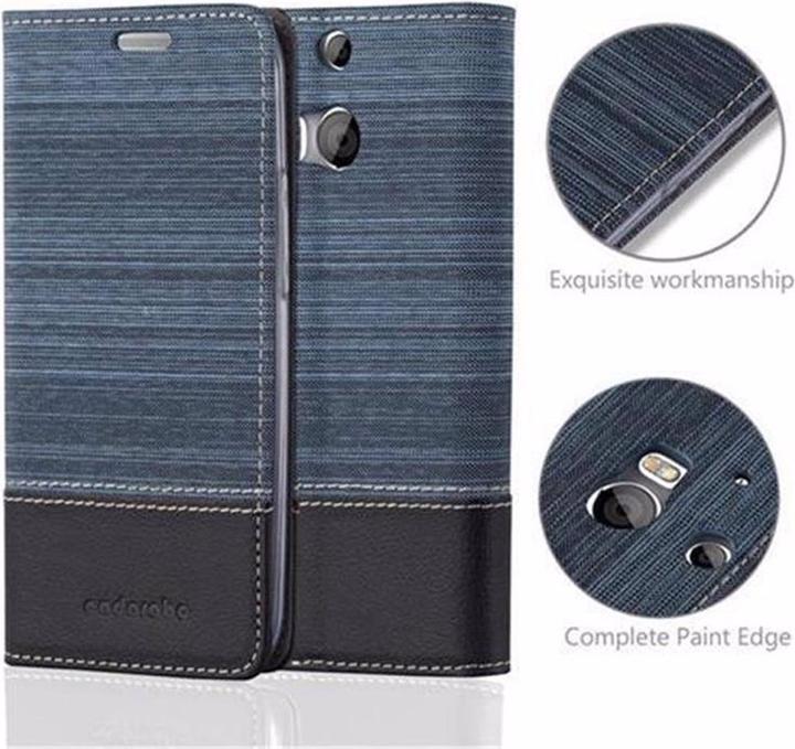 Produktbild Cadorabo Book Jeans Optik Cover (HTC One M8)