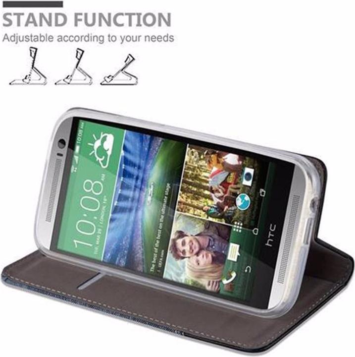 Produktbild Cadorabo Book Jeans Optik Cover (HTC One M8)