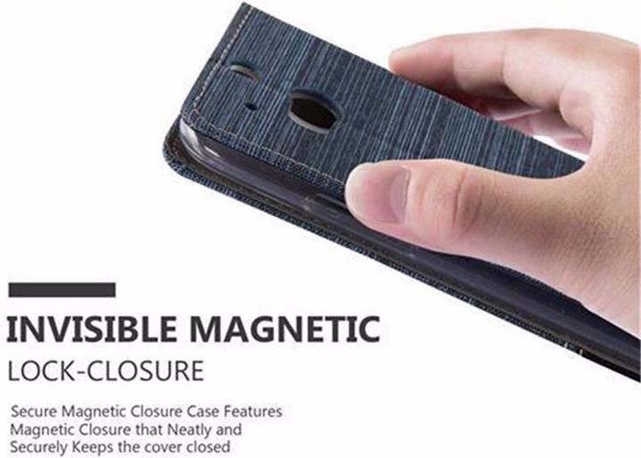 Produktbild Cadorabo Book Jeans Optik Cover (HTC One M8)