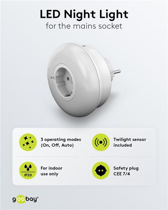 Produktbild Goobay LED-Nachtlicht für die Steckdose