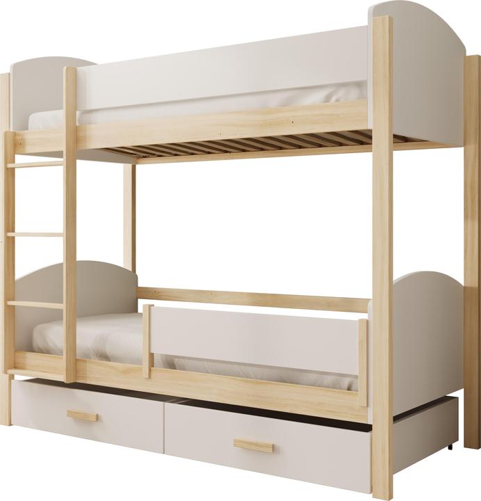 Actual product image ADRK Furniture Kinder-Etagenbett Jori mit Rausfallschutz 180x80 (180 x 80 cm)