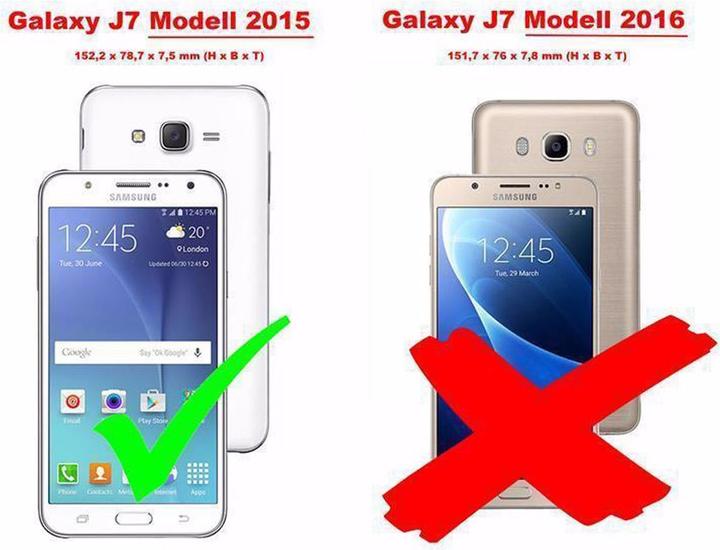 Actual product image Cadorabo Book Invisible Magnet Cover (Samsung Galaxy J7)