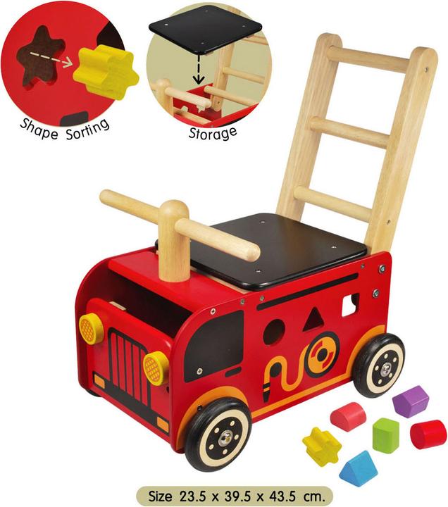 Actual product image I'm Toy I am Toy Walk and Push Truck Fire Department