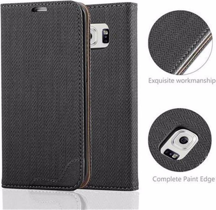 Produktbild Cadorabo Book Bast Optik Cover (Samsung Galaxy S6 Edge)