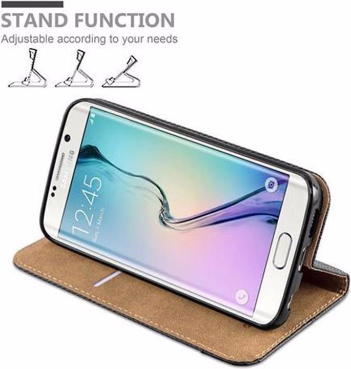 Produktbild Cadorabo Book Bast Optik Cover (Samsung Galaxy S6 Edge)