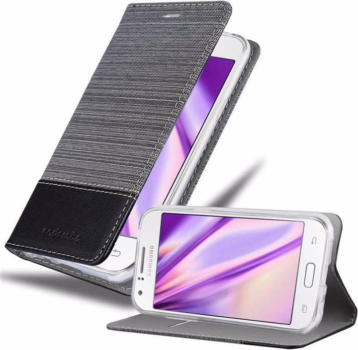 Produktbild Cadorabo Book Jeans Optik Cover (Samsung Galaxy J1)
