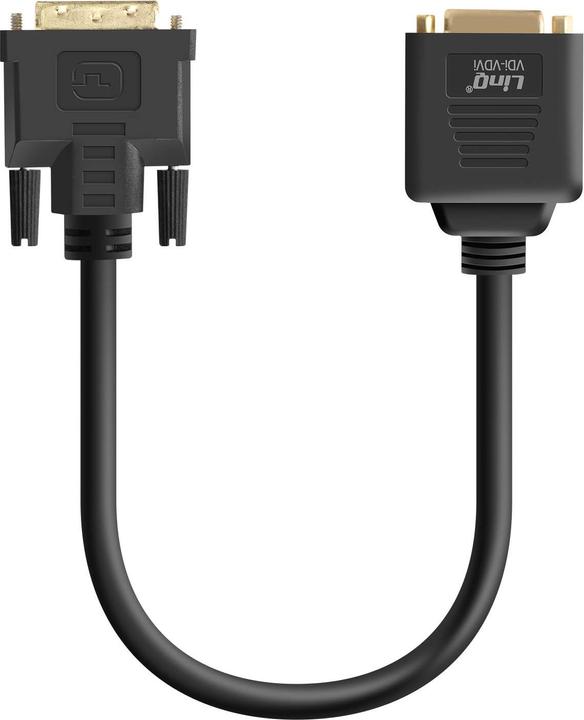 Produktbild LinQ Videoadapter DVII Stecker auf VGA Buchse und DVII Buchse (HDMI, VGA, 33 cm)