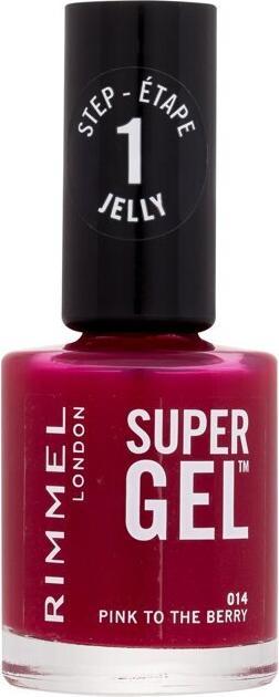 Rimmel London SUPER GEL esmalte de uñas #14-Pink To The berry 12 ml (Gel-Effekt Nagellack)