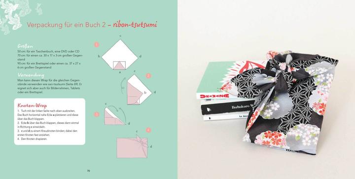 Produktbild Furoshiki. Ein Tuch - 43 Taschen und Verpackungen: Handtaschen, Rucksäcke, Stofftaschen und (Deutsch, Aurélie Le Marec, 2020)
