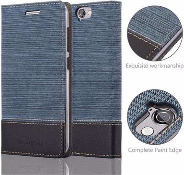 Produktbild Cadorabo Book Jeans Optik Cover (HTC One A9)