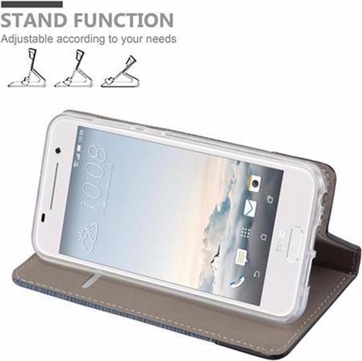 Produktbild Cadorabo Book Jeans Optik Cover (HTC One A9)