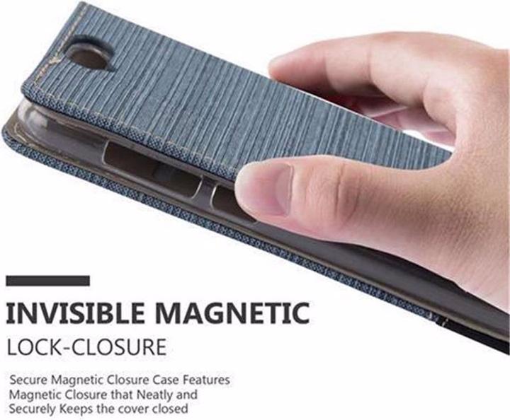 Produktbild Cadorabo Book Jeans Optik Cover (HTC One A9)