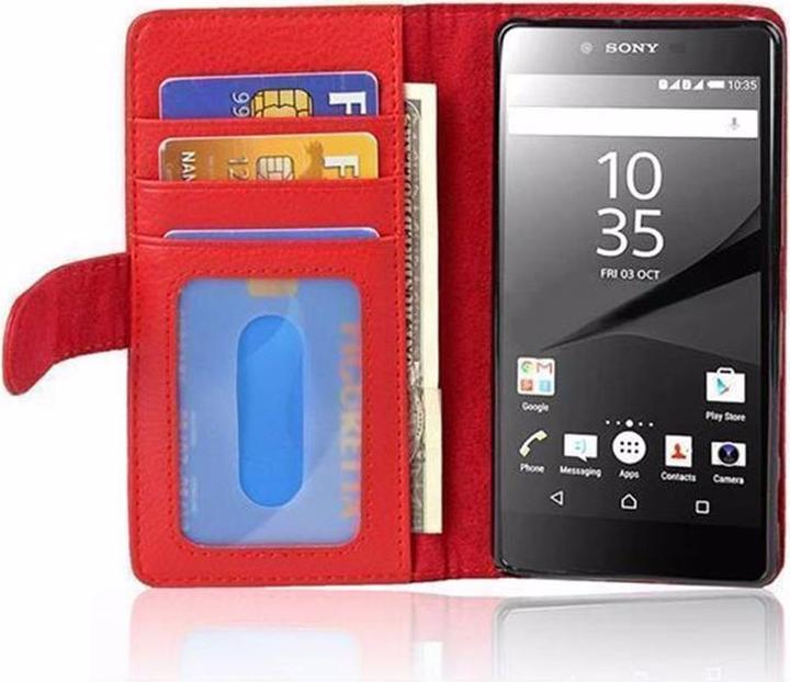 Image du produit Cadorabo Book avec 3 pochettes pour cartes Couverture (Sony Xperia Z5)