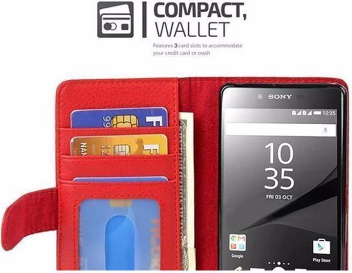Image du produit Cadorabo Book avec 3 pochettes pour cartes Couverture (Sony Xperia Z5)
