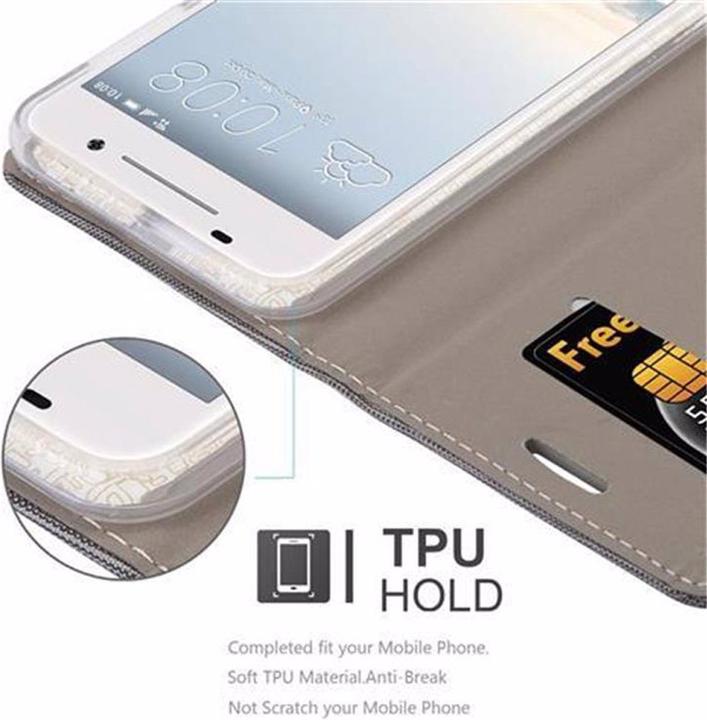 Produktbild Cadorabo Book Jeans Optik Cover (HTC One A9)