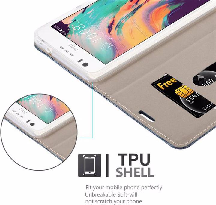 Actual product image Cadorabo Book Jeans Optics Cover (HTC Desire 10 Lifestyle, HTC Desire 825)