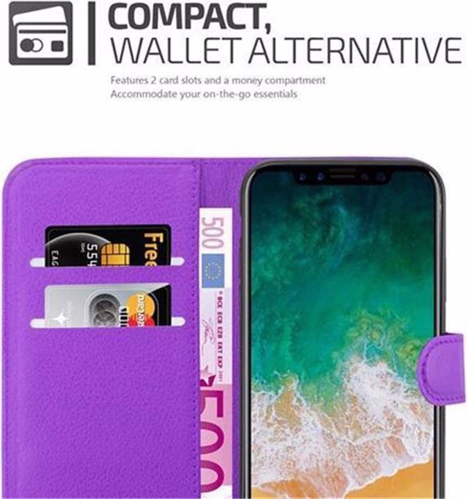 Actual product image Cadorabo Book with stand function cover (Apple iPhone X)