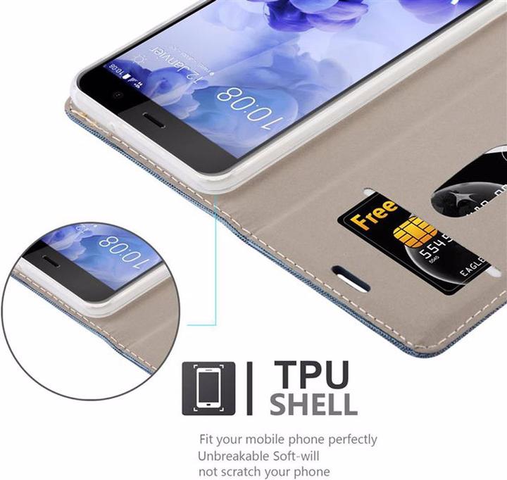Actual product image Cadorabo Book Jeans Optics Cover (HTC U Play)