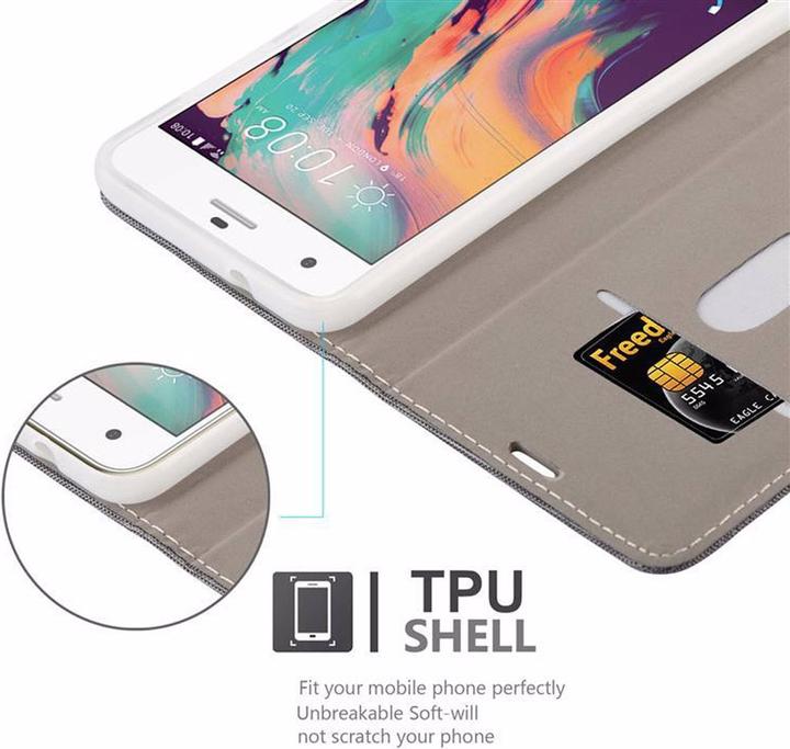 Produktbild Cadorabo Book Jeans Optik Cover (HTC Desire 10 Pro)