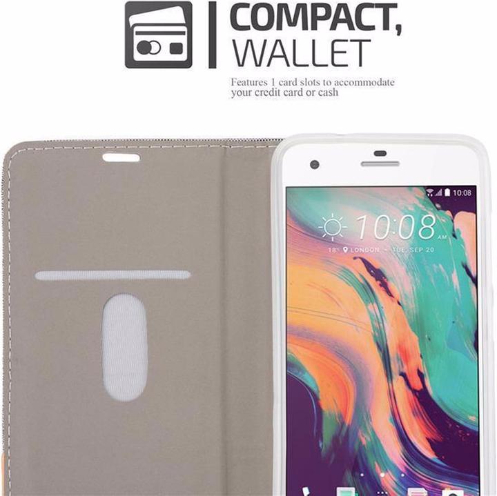 Produktbild Cadorabo Book Jeans Optik Cover (HTC Desire 10 Pro)