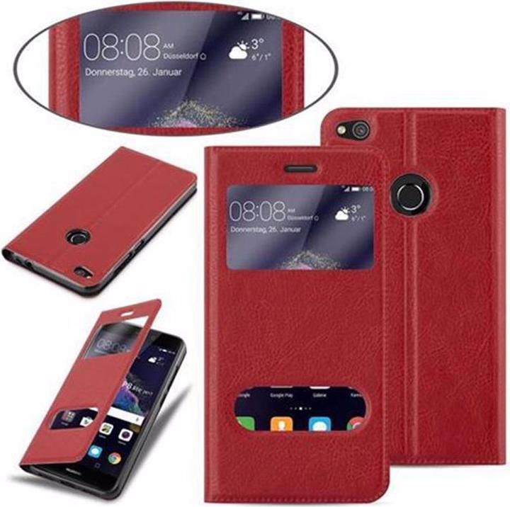 Actual product image Cadorabo Book with View double window cover (Huawei P8 Lite (2017), Huawei P9 Lite (2017))