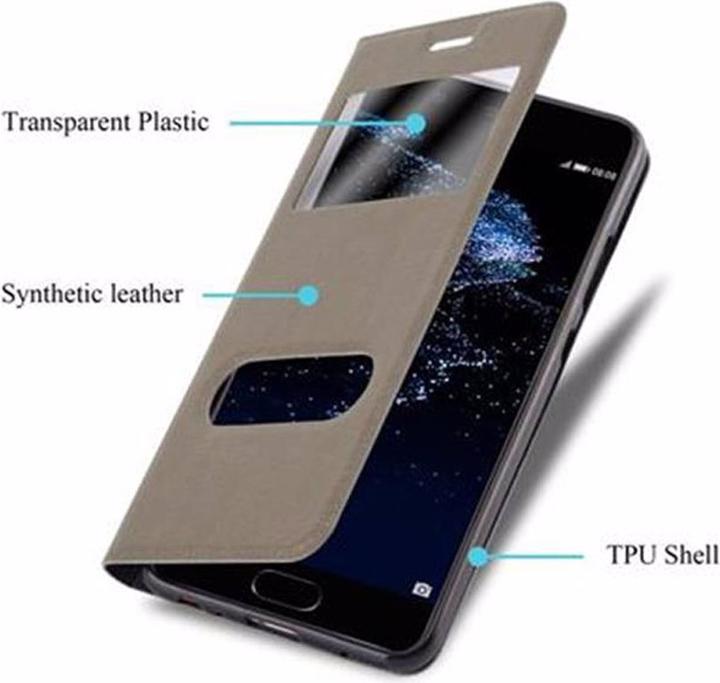 Produktbild Cadorabo Book mit View Doppelfenster Cover (Huawei P10)