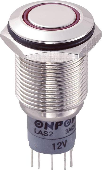 Produktbild Tru Components 701882 LAS2GQF-11E/R/12V/N/P Vandalismusgeschützter Drucktaster 2