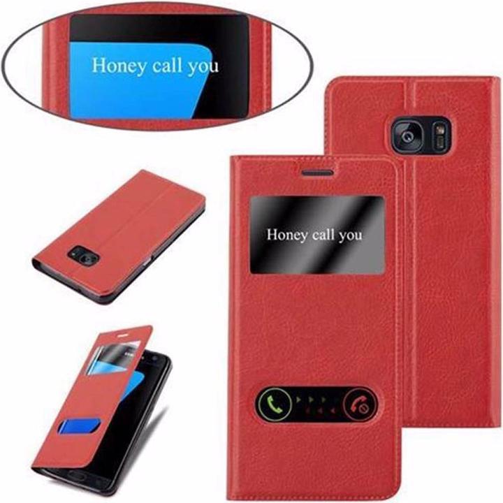 Produktbild Cadorabo Book mit View Doppelfenster Cover (Samsung Galaxy S7 Edge)
