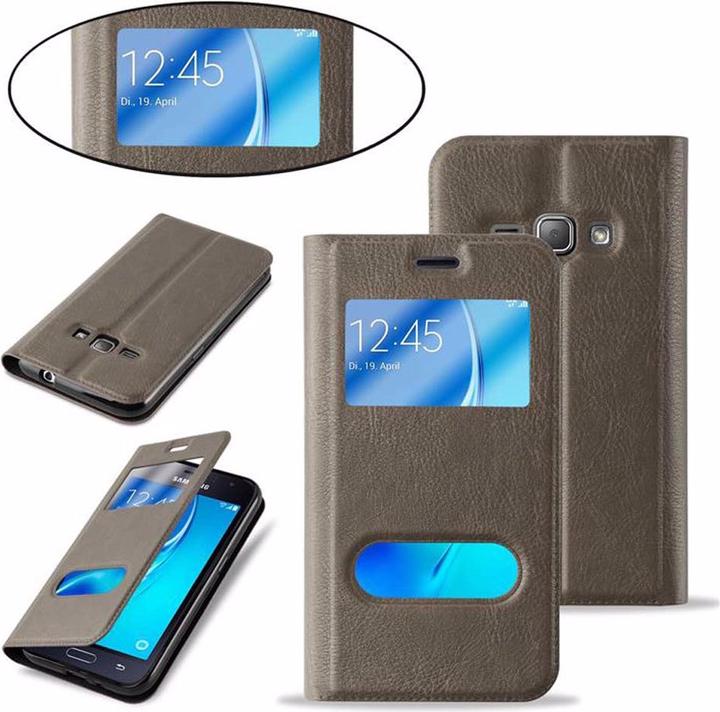 Produktbild Cadorabo Book mit View Doppelfenster Cover (Samsung Galaxy J1 (2016))