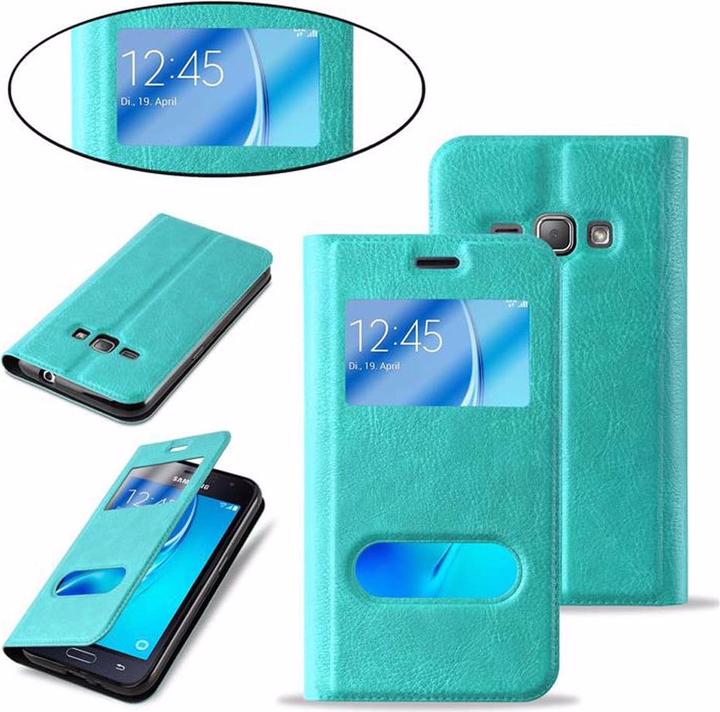 Produktbild Cadorabo Book mit View Doppelfenster Cover (Samsung Galaxy J1 (2016))