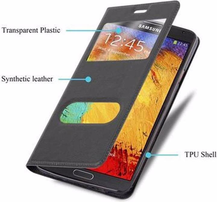 Produktbild Cadorabo Book mit View Doppelfenster Cover (Samsung Galaxy Note 3)