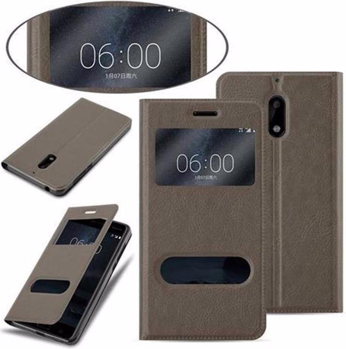 Actual product image Cadorabo Book with View double window cover (Nokia 6)