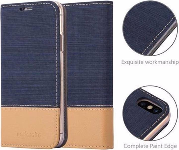 Produktbild Cadorabo Book Jeans Optik Cover (Apple iPhone X)