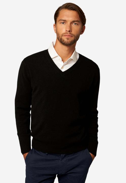 Immagine prodotto Bellemere Pullover Solid V-Neck Merino-Cashmere Sweater (L)