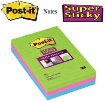 Label énergétique Post-it Super Sticky (102 x 152 mm)