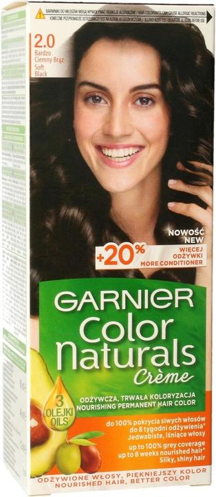 Immagine prodotto Garnier Tintura per capelli Colour Naturals 2.0 Marrone Molto Scuro (2.0 Marrone molto scuro)