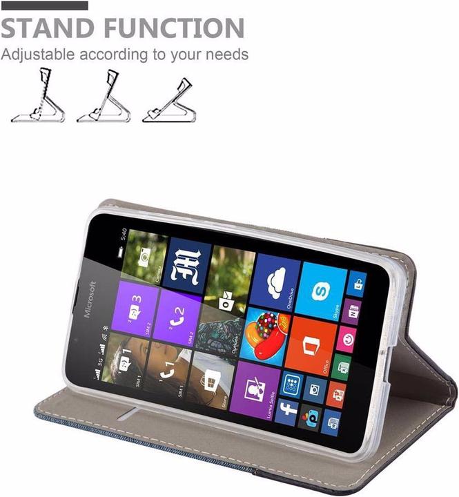 Produktbild Cadorabo Book Jeans Optik Cover (Microsoft Lumia 540)