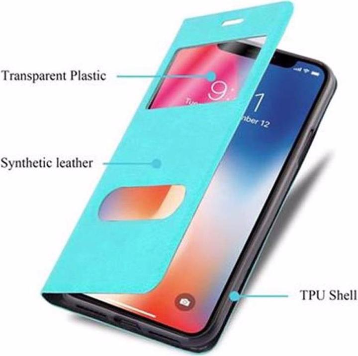 Produktbild Cadorabo Book mit View Doppelfenster Cover (Apple iPhone X)