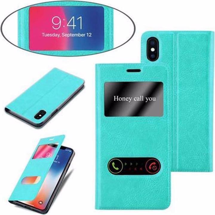Produktbild Cadorabo Book mit View Doppelfenster Cover (Apple iPhone X)