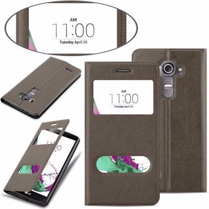 Actual product image Cadorabo Book with View double window cover (LG G4, Motorola Moto G4 Plus)